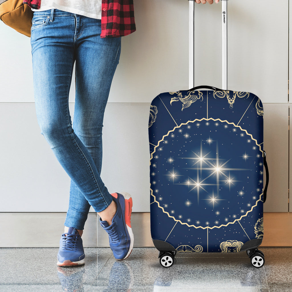 Zodiac Astrology Symbols Print Luggage Cover