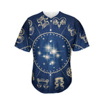 Zodiac Astrology Symbols Print Men's Baseball Jersey