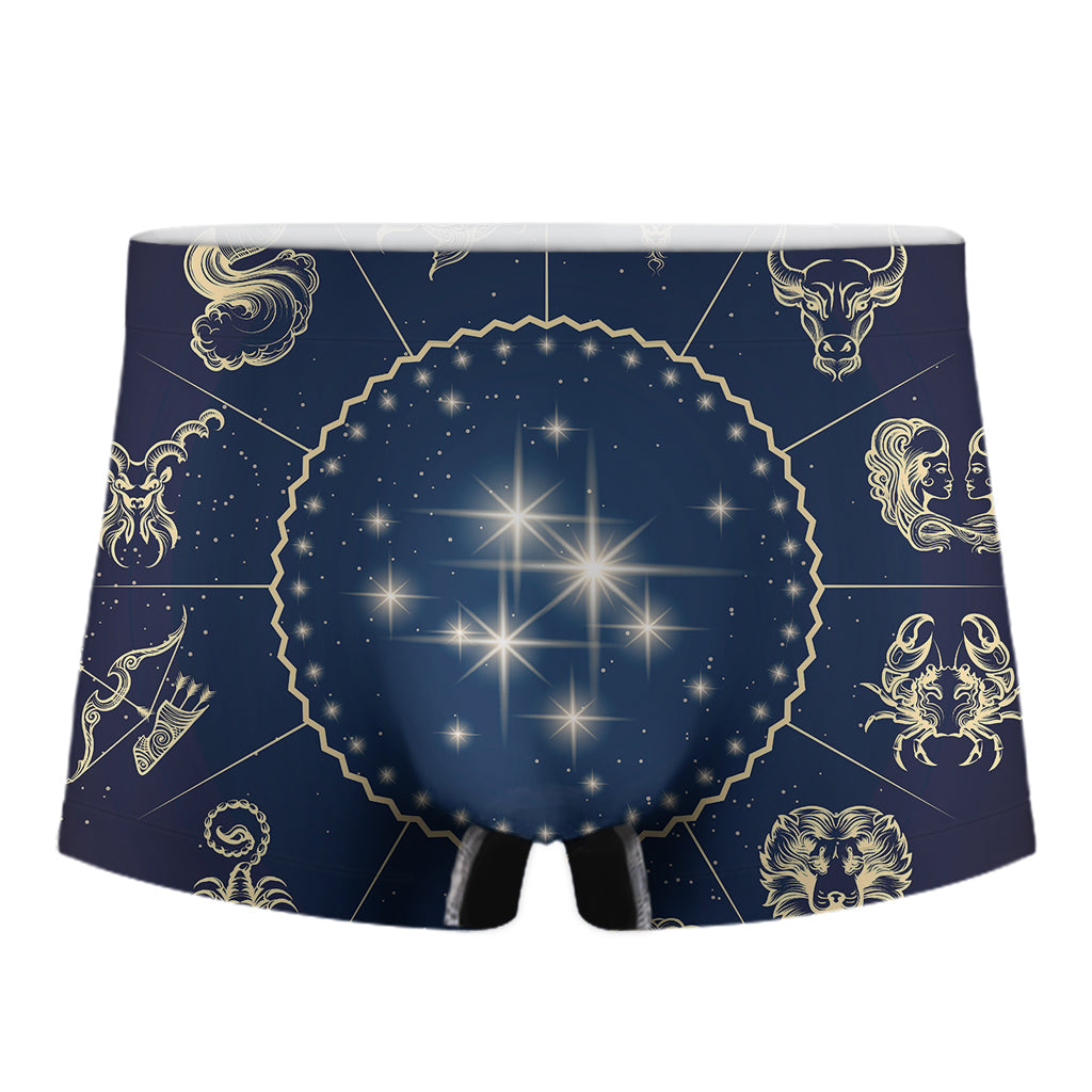 Zodiac Astrology Symbols Print Men's Boxer Briefs