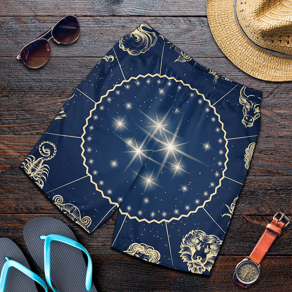 Zodiac Astrology Symbols Print Men's Shorts