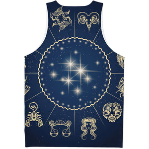 Zodiac Astrology Symbols Print Men's Tank Top