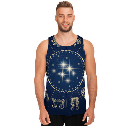 Zodiac Astrology Symbols Print Men's Tank Top