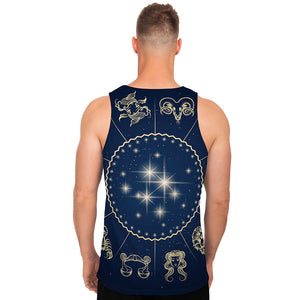 Zodiac Astrology Symbols Print Men's Tank Top