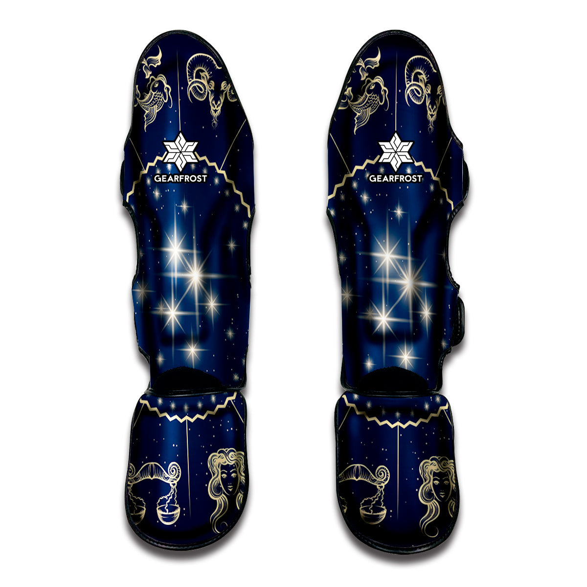 Zodiac Astrology Symbols Print Muay Thai Shin Guard