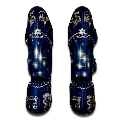 Zodiac Astrology Symbols Print Muay Thai Shin Guard