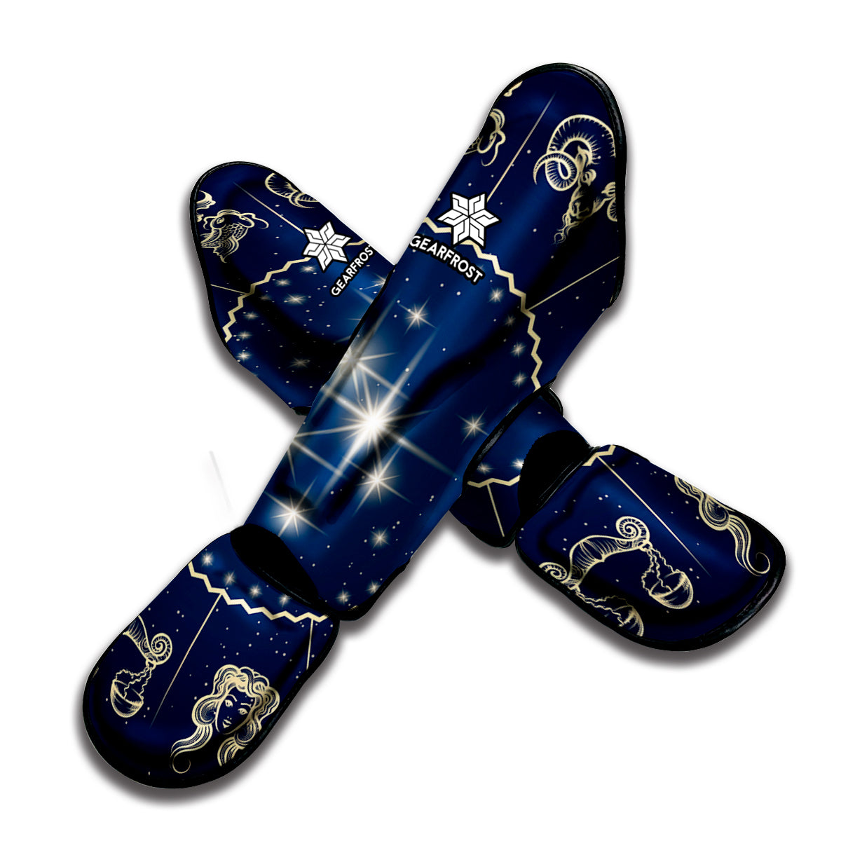 Zodiac Astrology Symbols Print Muay Thai Shin Guard