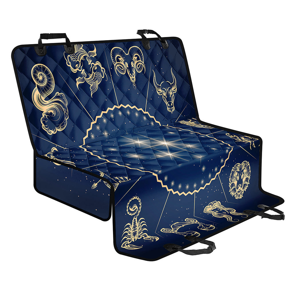 Zodiac Astrology Symbols Print Pet Car Back Seat Cover
