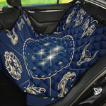 Zodiac Astrology Symbols Print Pet Car Back Seat Cover