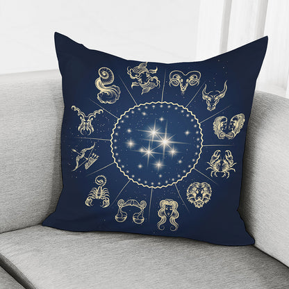 Zodiac Astrology Symbols Print Pillow Cover