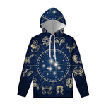 Zodiac Astrology Symbols Print Pullover Hoodie