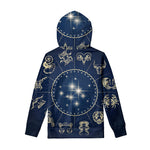 Zodiac Astrology Symbols Print Pullover Hoodie