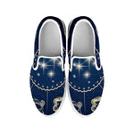 Zodiac Astrology Symbols Print White Slip On Shoes