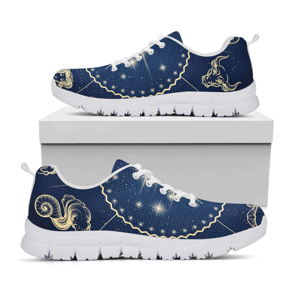 Zodiac Astrology Symbols Print White Sneakers
