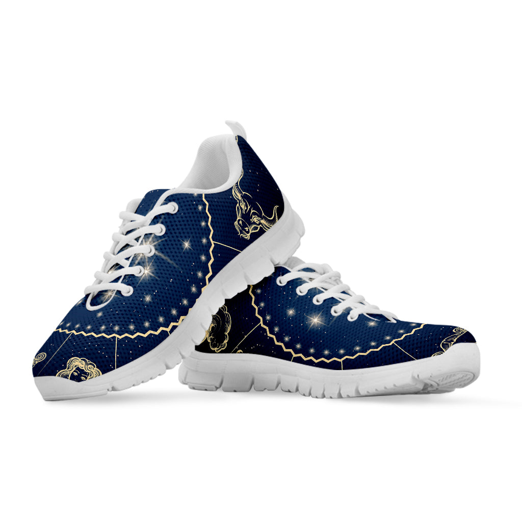 Zodiac Astrology Symbols Print White Sneakers
