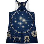 Zodiac Astrology Symbols Print Women's Racerback Tank Top