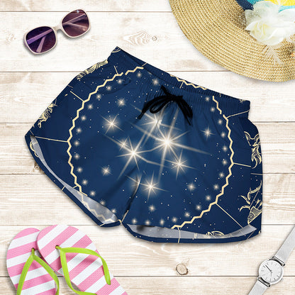 Zodiac Astrology Symbols Print Women's Shorts
