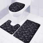 Zodiac Constellation Pattern Print 3 Piece Bath Mat Set