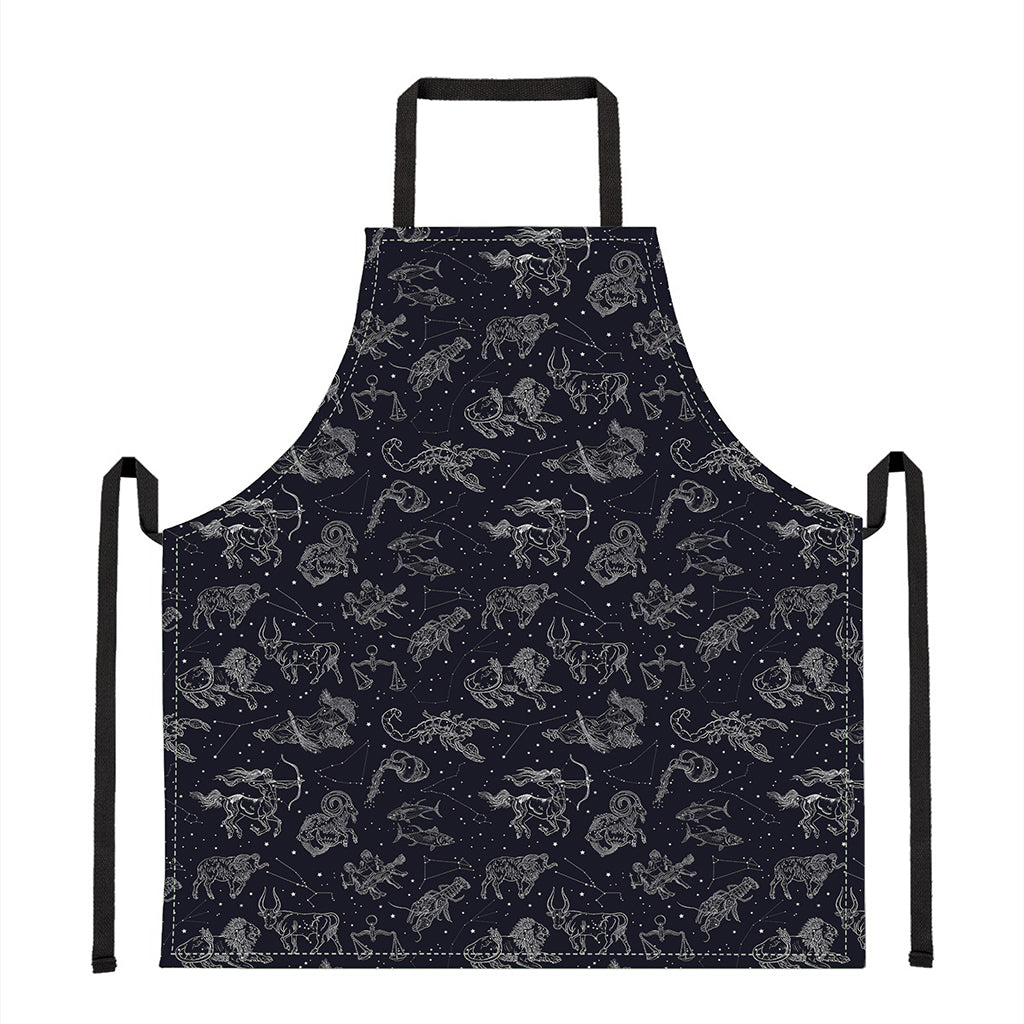 Zodiac Constellation Pattern Print Apron