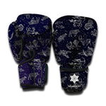 Zodiac Constellation Pattern Print Boxing Gloves