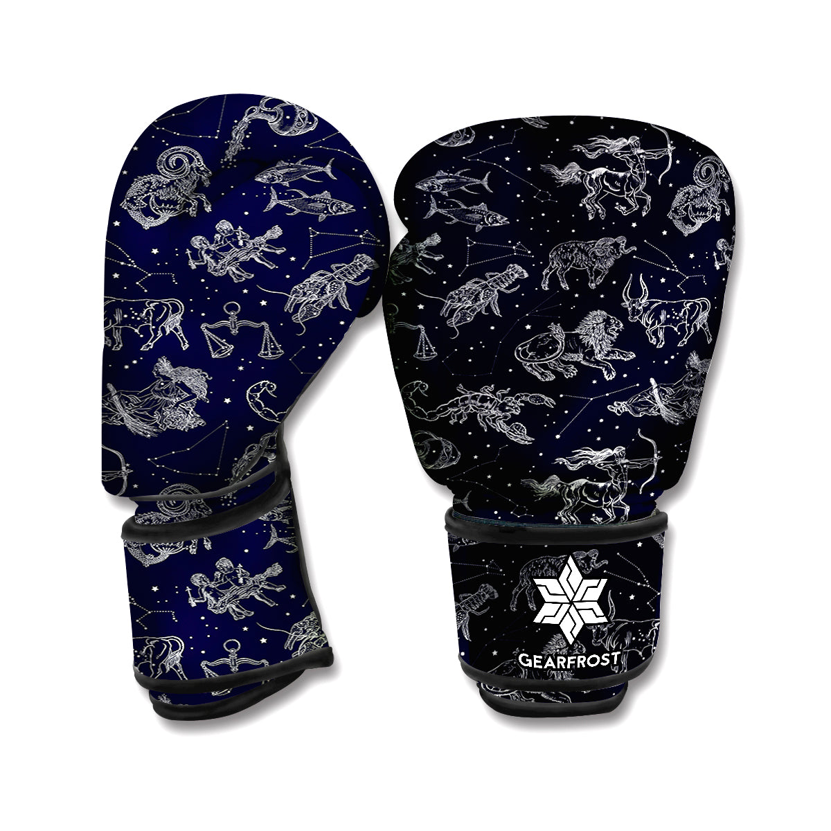 Zodiac Constellation Pattern Print Boxing Gloves