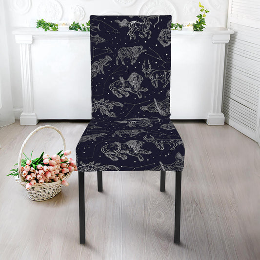 Zodiac Constellation Pattern Print Dining Chair Slipcover