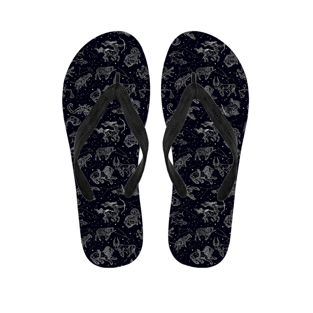 Zodiac Constellation Pattern Print Flip Flops