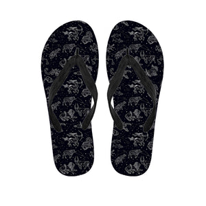 Zodiac Constellation Pattern Print Flip Flops