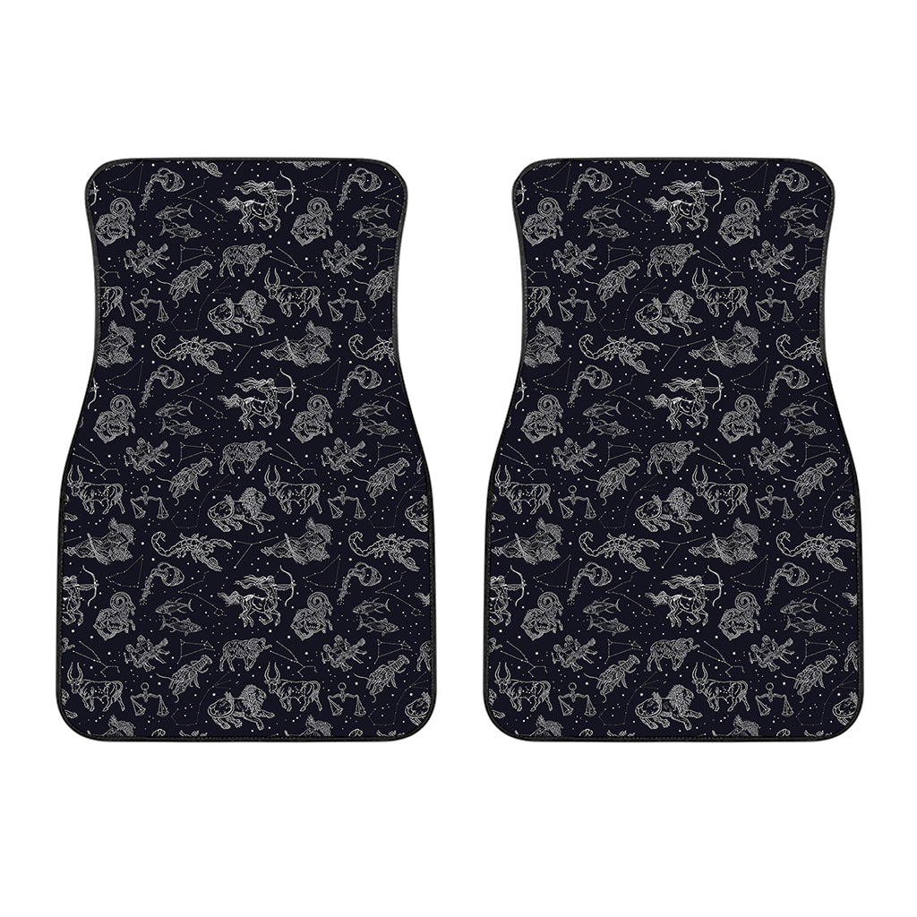 Zodiac Constellation Pattern Print Front Car Floor Mats