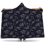 Zodiac Constellation Pattern Print Hooded Blanket