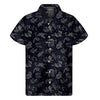 Zodiac Constellation Pattern Print Men's Short Sleeve Shirt