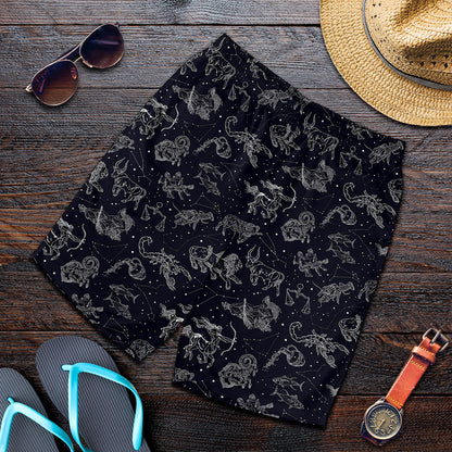 Zodiac Constellation Pattern Print Men's Shorts