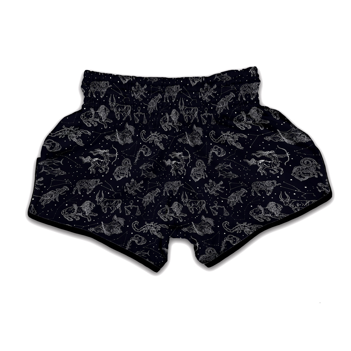 Zodiac Constellation Pattern Print Muay Thai Boxing Shorts