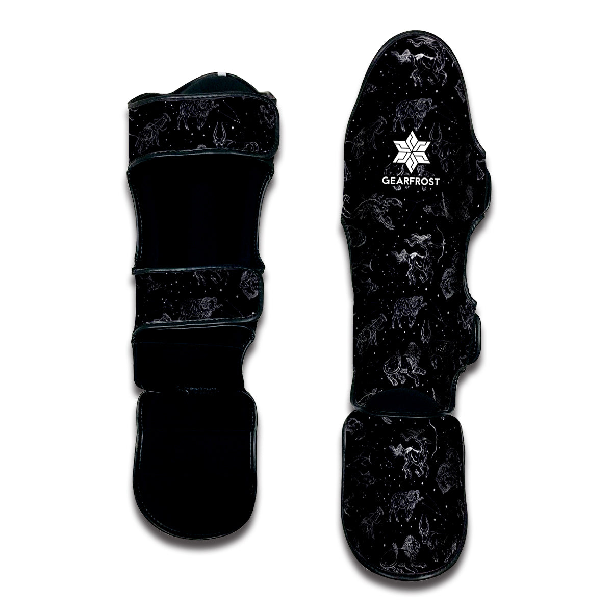 Zodiac Constellation Pattern Print Muay Thai Shin Guard