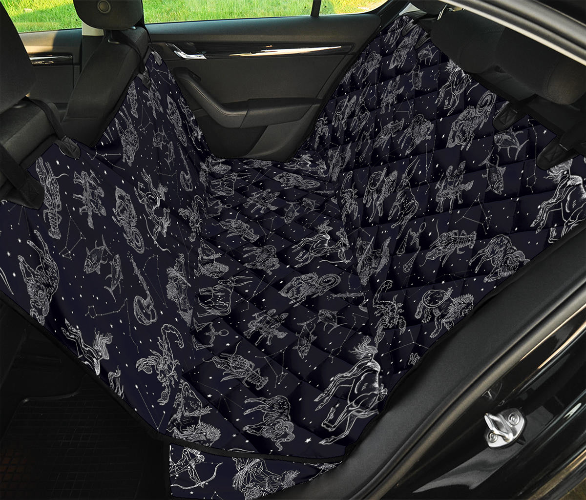 Zodiac Constellation Pattern Print Pet Car Back Seat Cover