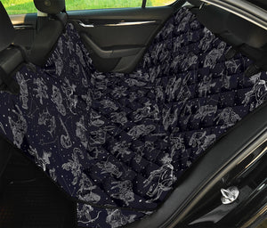 Zodiac Constellation Pattern Print Pet Car Back Seat Cover