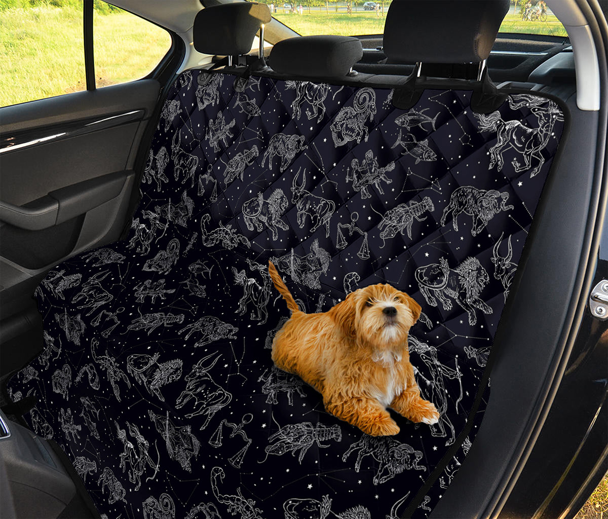 Zodiac Constellation Pattern Print Pet Car Back Seat Cover