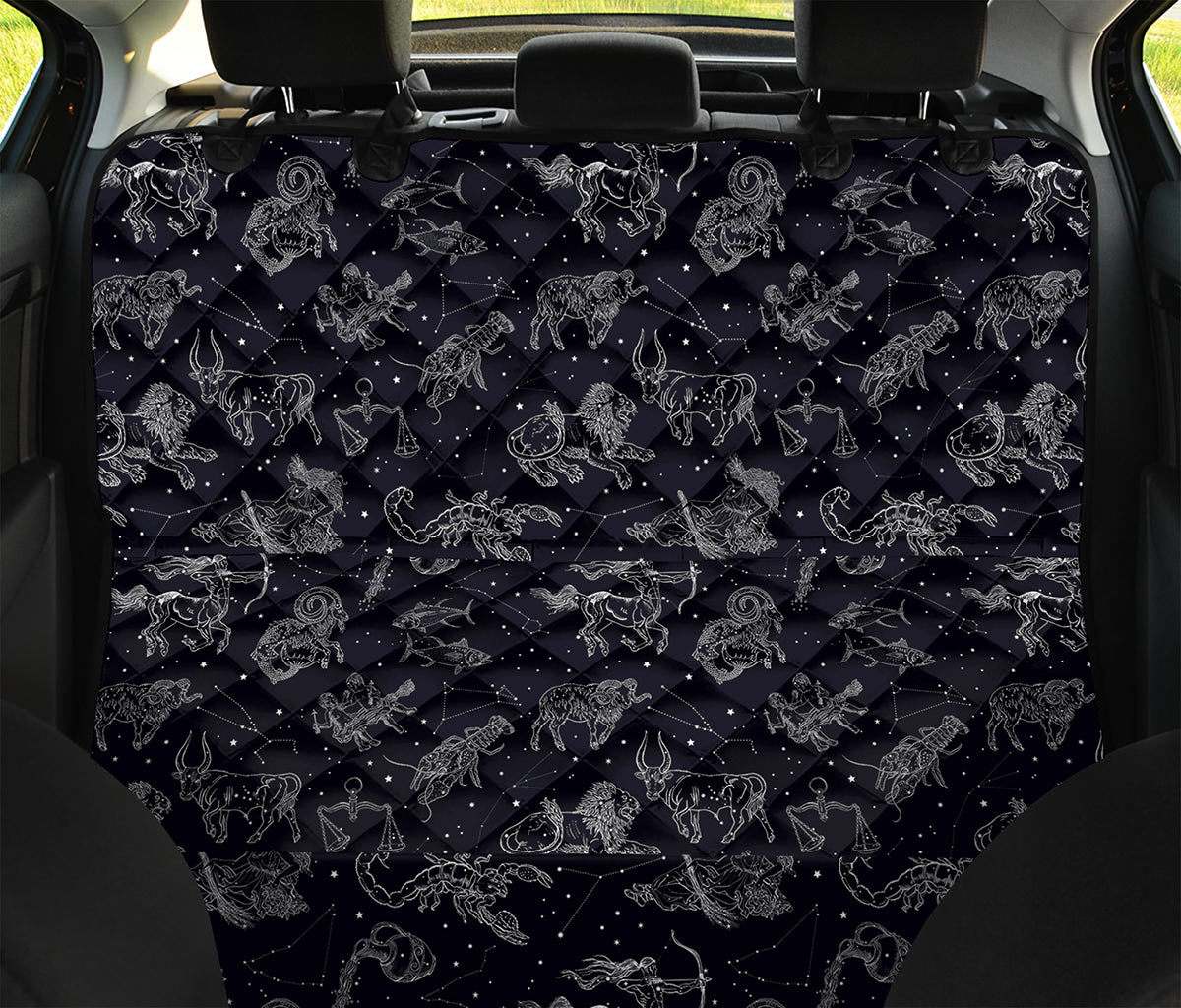 Zodiac Constellation Pattern Print Pet Car Back Seat Cover