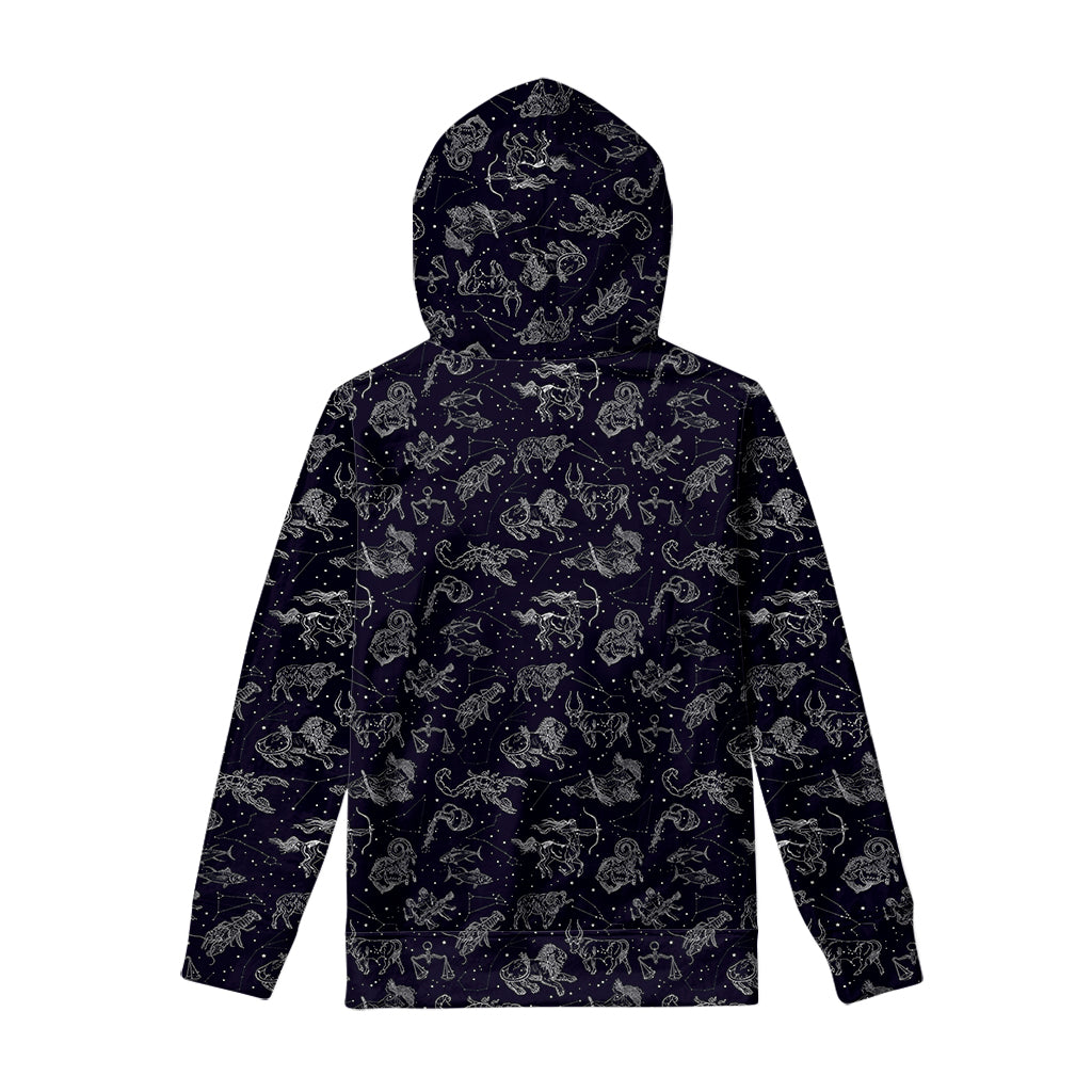 Zodiac Constellation Pattern Print Pullover Hoodie