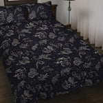 Zodiac Constellation Pattern Print Quilt Bed Set