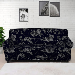 Zodiac Constellation Pattern Print Sofa Cover