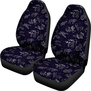 Zodiac Constellation Pattern Print Universal Fit Car Seat Covers