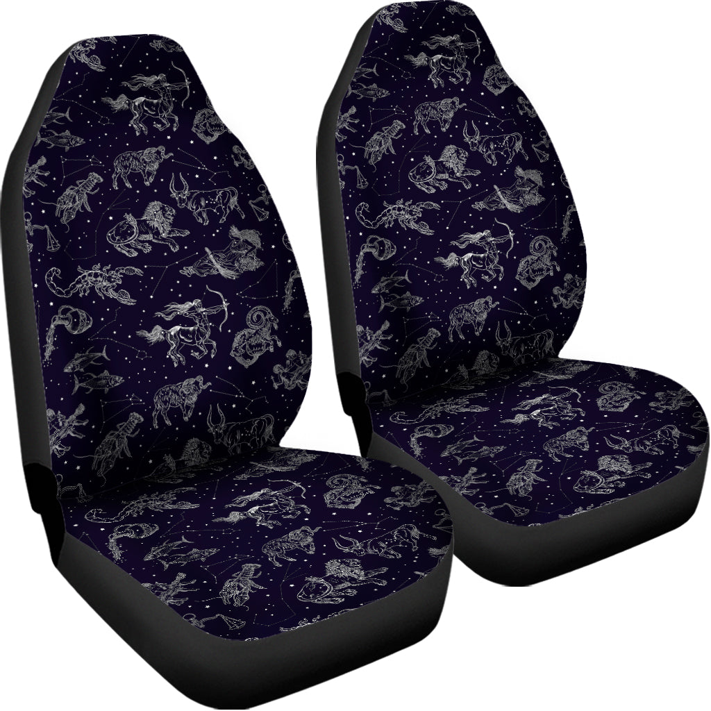 Zodiac Constellation Pattern Print Universal Fit Car Seat Covers