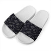 Zodiac Constellation Pattern Print White Slide Sandals