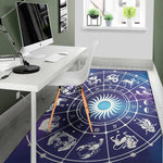 Zodiac Horoscopes Print Area Rug