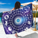Zodiac Horoscopes Print Beach Sarong Wrap