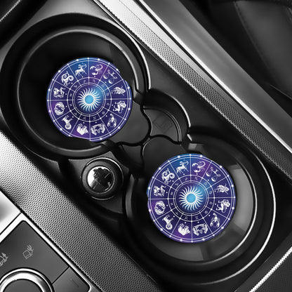 Zodiac Horoscopes Print Car Coasters