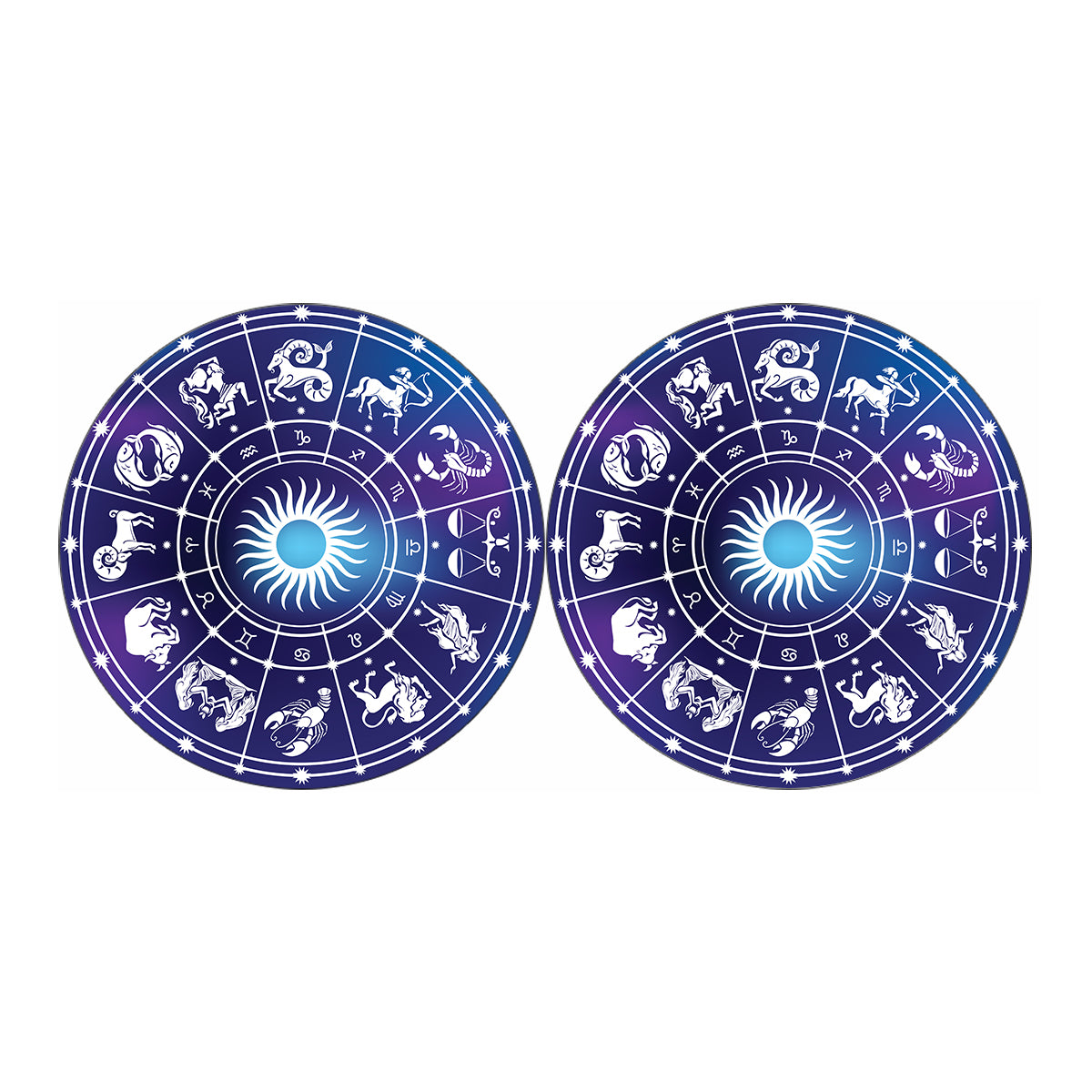 Zodiac Horoscopes Print Car Coasters