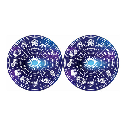 Zodiac Horoscopes Print Car Coasters
