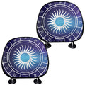 Zodiac Horoscopes Print Car Headrest Covers
