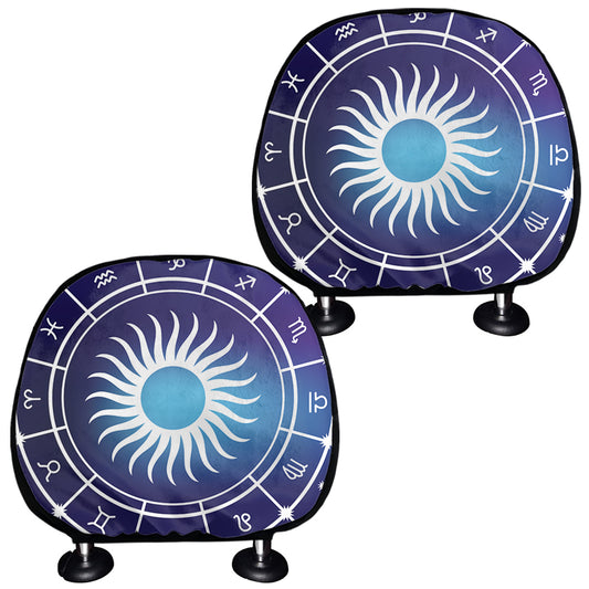 Zodiac Horoscopes Print Car Headrest Covers